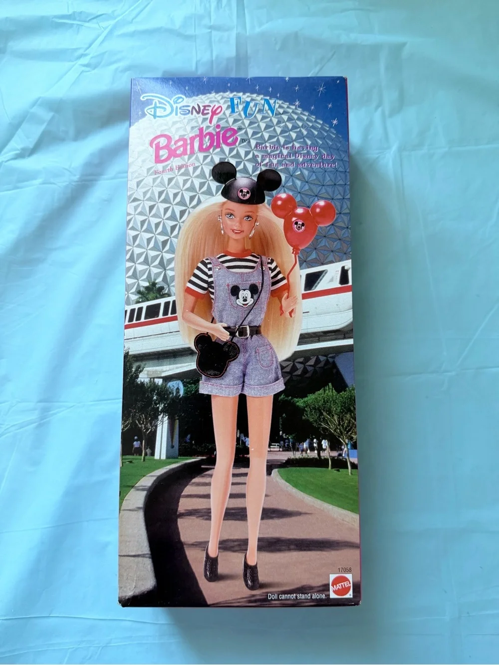 Mattel Barbie in Blue Denim Mickey Overalls with Pink Accents